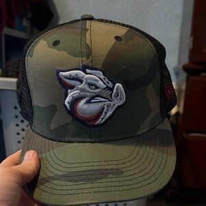 New Era Camo and Black Hat